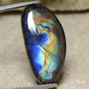 Spettrolite naturale multicolore da 5,82 ct, forma fantasia, opaco