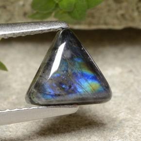 Spettrolite Multicolore naturale da 1.29 ct, Taglio trillion, Opaco