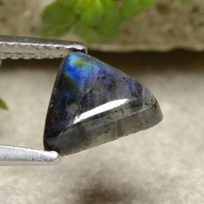 Spettrolite Multicolore naturale da 1.29 ct, Taglio trillion, Opaco