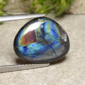 Spettrolite naturale multicolore da 3,67 ct, forma fantasia, opaco