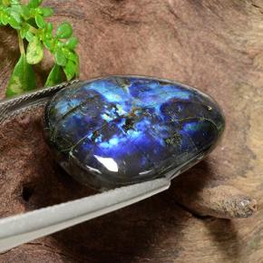 Spettrolite naturale multicolore da 15,34 ct, taglio a pera, opaco