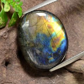 Spettrolite Multicolore naturale da 9.95 ct, Forma fantasia, Opaco