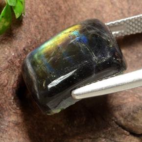 Spettrolite Multicolore naturale da 10.12 ct, Taglio a baguette, Opaco
