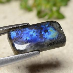 Spettrolite naturale multicolore da 3,36 ct, taglio a cuscino, opaco