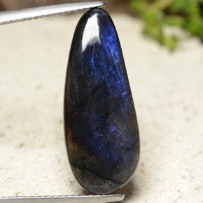 Spettrolite Multicolore naturale da 6.86 ct, Forma a pera, Opaco