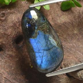 Spettrolite Multicolore naturale da 4.56 ct, Forma a pera, Opaco