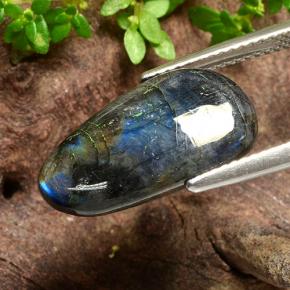 Spettrolite Multicolore naturale da 4.56 ct, Forma a pera, Opaco