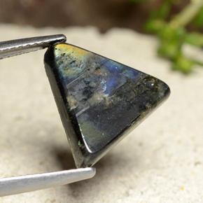 Spettrolite naturale multicolore da 4,79 ct, trillion, opaco