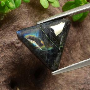 Spettrolite Multicolore naturale da 3.07 ct, Taglio trillion, Opaco