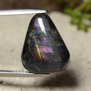 Spettrolite Multicolore naturale da 6.45 ct, Taglio trillion, Opaco