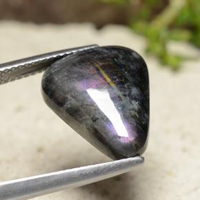 Spettrolite Multicolore naturale da 6.45 ct, Taglio trillion, Opaco