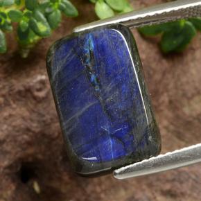 Spettrolite naturale multicolore da 6,10 ct, taglio a cuscino, opaco