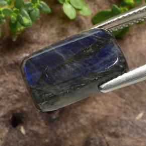 Spettrolite naturale multicolore da 6,10 ct, taglio a cuscino, opaco