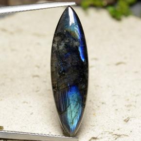 Spettrolite naturale multicolore da 7,52 ct, marchesa, opaco