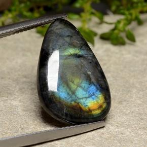 Spettrolite naturale multicolore da 8,20 ct, forma fantasia, opaco