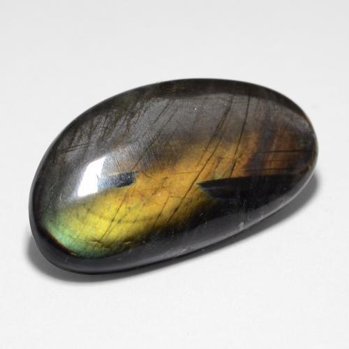 Spettrolite naturale multicolore da 9,95 ct, forma fantasia, opaco