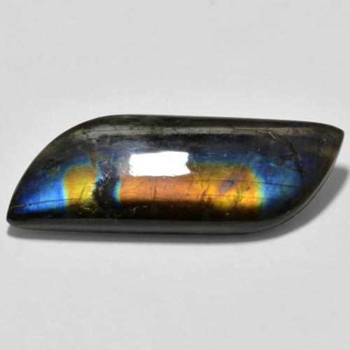 Spettrolite naturale multicolore da 8,86 ct, forma fantasia, opaco