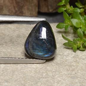 Spettrolite naturale multicolore da 1,87 ct, taglio a pera, opaco