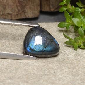 Spettrolite naturale multicolore da 1,87 ct, taglio a pera, opaco
