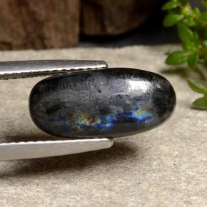 Spettrolite naturale multicolore da 3,83 ct, taglio ovale, opaco