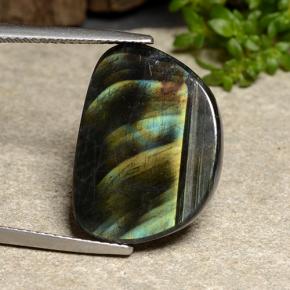 Spettrolite naturale multicolore da 8,74 ct, forma fantasia, opaco