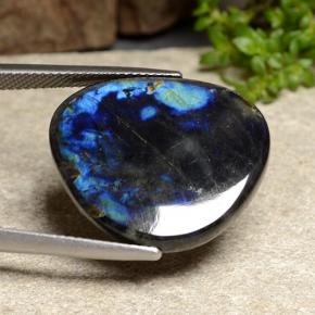 Spettrolite naturale multicolore da 12,68 ct, forma fantasia, opaco
