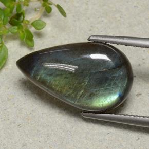 Spettrolite Multicolore naturale da 9.19 ct, Forma a pera, Opaco