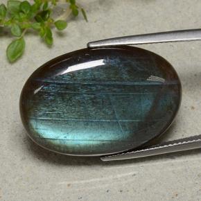 Spettrolite Multicolore naturale da 25.53 ct, Taglio ovale, Opaco