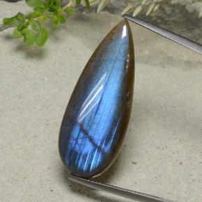 Spettrolite Multicolore naturale da 14.09 ct, Forma a pera, Traslucido