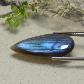 Spettrolite Multicolore naturale da 14.09 ct, Forma a pera, Traslucido