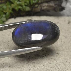 Spettrolite naturale multicolore da 10,70 ct, taglio ovale, opaco