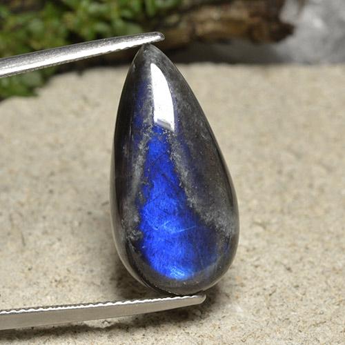 Spettrolite Multicolore naturale da 11.45 ct, Forma a pera, Opaco