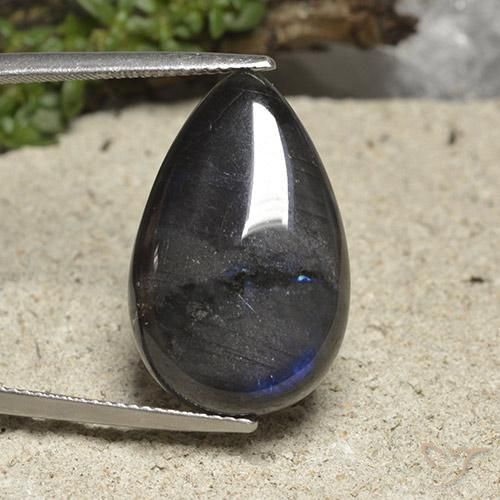 14.15ct Naturale Multicolore Spettrolite, Forma a pera, Opaco