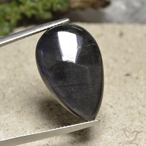 Spettrolite Multicolore naturale da 14.15 ct, Forma a pera, Opaco