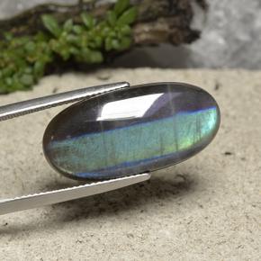 Spettrolite Multicolore naturale da 13.14 ct, Taglio ovale, Traslucido