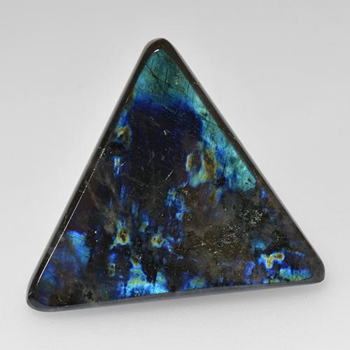 Spettrolite naturale multicolore da 11,70 ct, trillion, opaco
