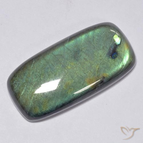 37.60ct Naturale Multicolore Spettrolite, Cuscino, Opaco