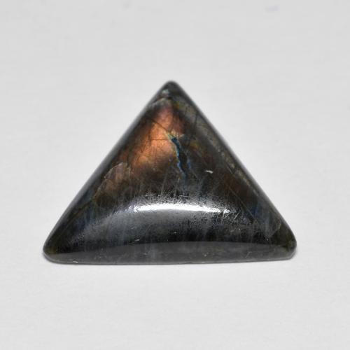 Spettrolite Multicolore naturale da 4.11 ct, Taglio trillion, Opaco