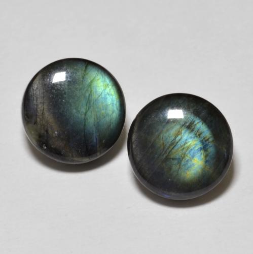 Gemme di Spettrolite Multicolore naturale da 3.91 ct, Taglio rotondo, Opaco