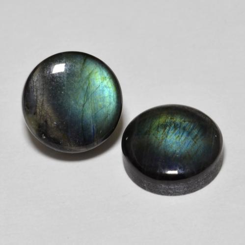 Gemme di Spettrolite Multicolore naturale da 3.91 ct, Taglio rotondo, Opaco