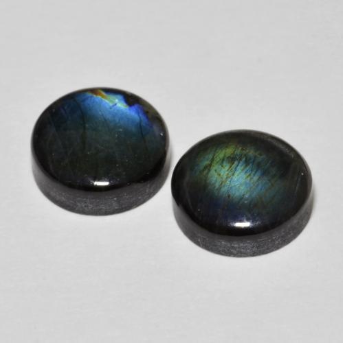 Gemme di Spettrolite Multicolore naturale da 3.91 ct, Taglio rotondo, Opaco