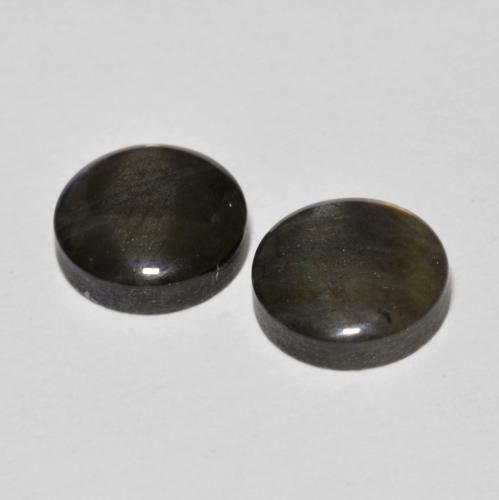 Spettrolite naturale multicolore da 3,00 ct, taglio rotondo, opaco