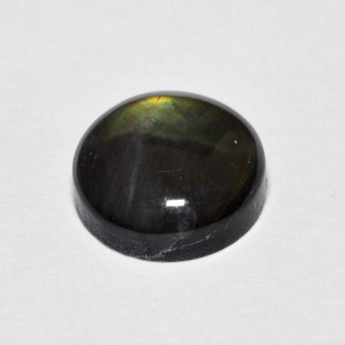 Spettrolite naturale multicolore da 1,83 ct, taglio rotondo, opaco