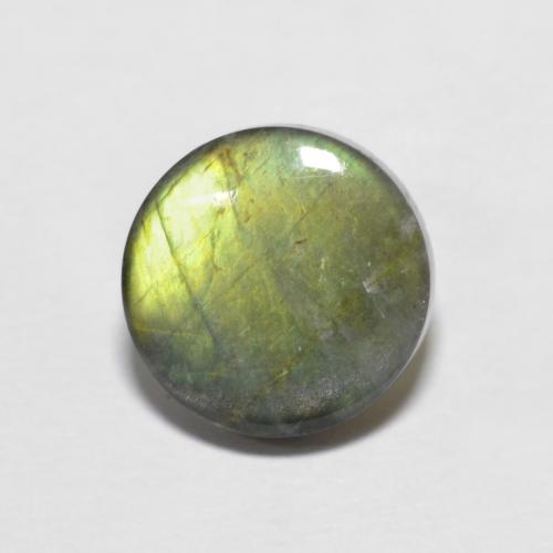 Spettrolite naturale multicolore da 1,44 ct, taglio rotondo, opaco