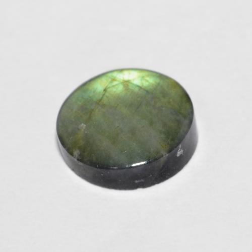 Spettrolite naturale multicolore da 1,44 ct, taglio rotondo, opaco