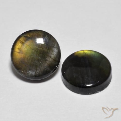 Gemme di Spettrolite Multicolore naturale da 3.53 ct, Rotondo, Opaco