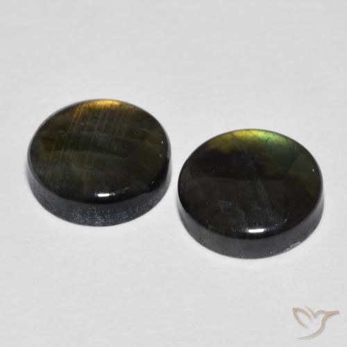 Gemme di Spettrolite Multicolore naturale da 3.53 ct, Rotondo, Opaco