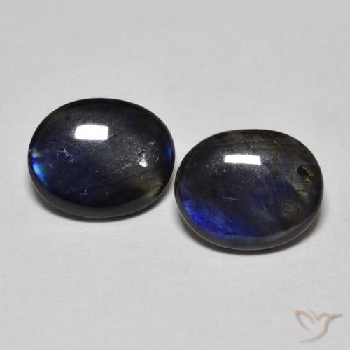 4.22ctw Naturale Multicolore Spettrolite, Ovale, Opaco