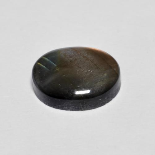 Spettrolite naturale multicolore da 2,20 ct, taglio ovale, opaco