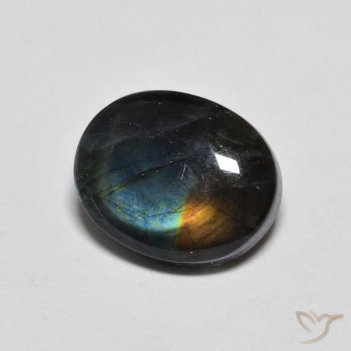 Spettrolite Multicolore naturale da 2.23 ct, Ovale, Opaco